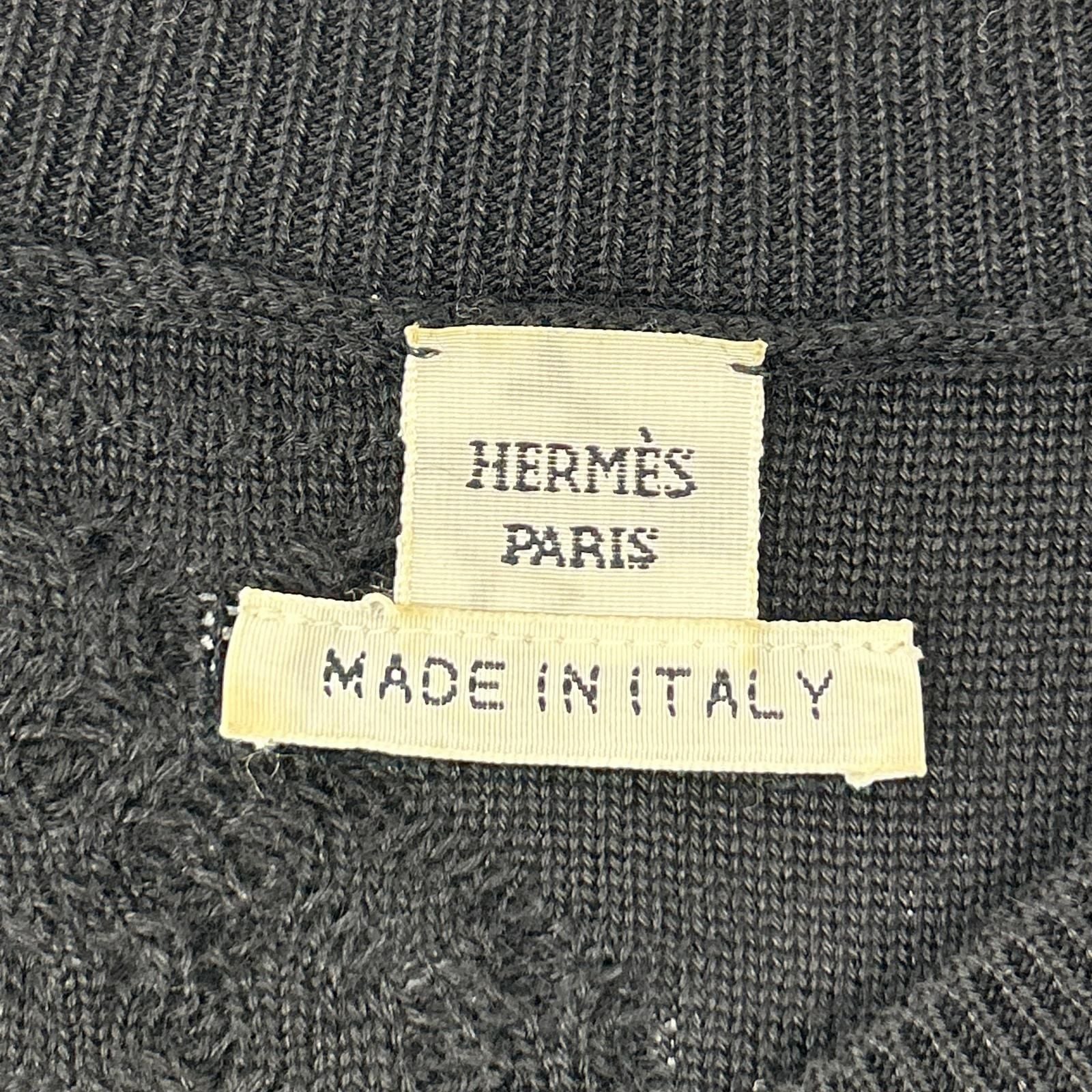 Hermes Black Cashmere Silk Sleeveless Knit Dress 42 — view 3