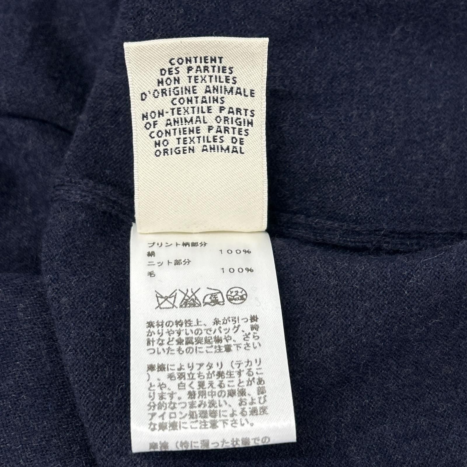Hermes Navy Silk Contrast Layered Cardigan Solded 42 — view 5