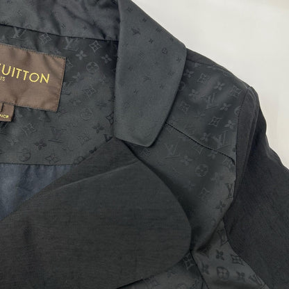 Louis Vuitton 09 Black Monogram Pattern Belted Half Trench Coat 34 — view 8