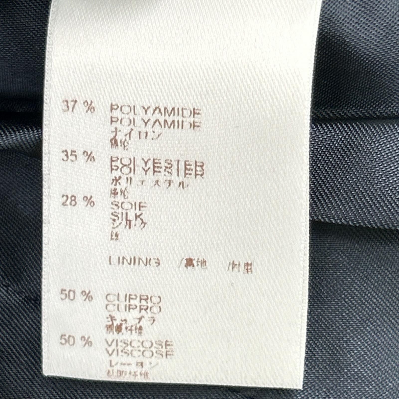 Louis Vuitton 09 Black Monogram Pattern Belted Half Trench Coat 34 — view 5