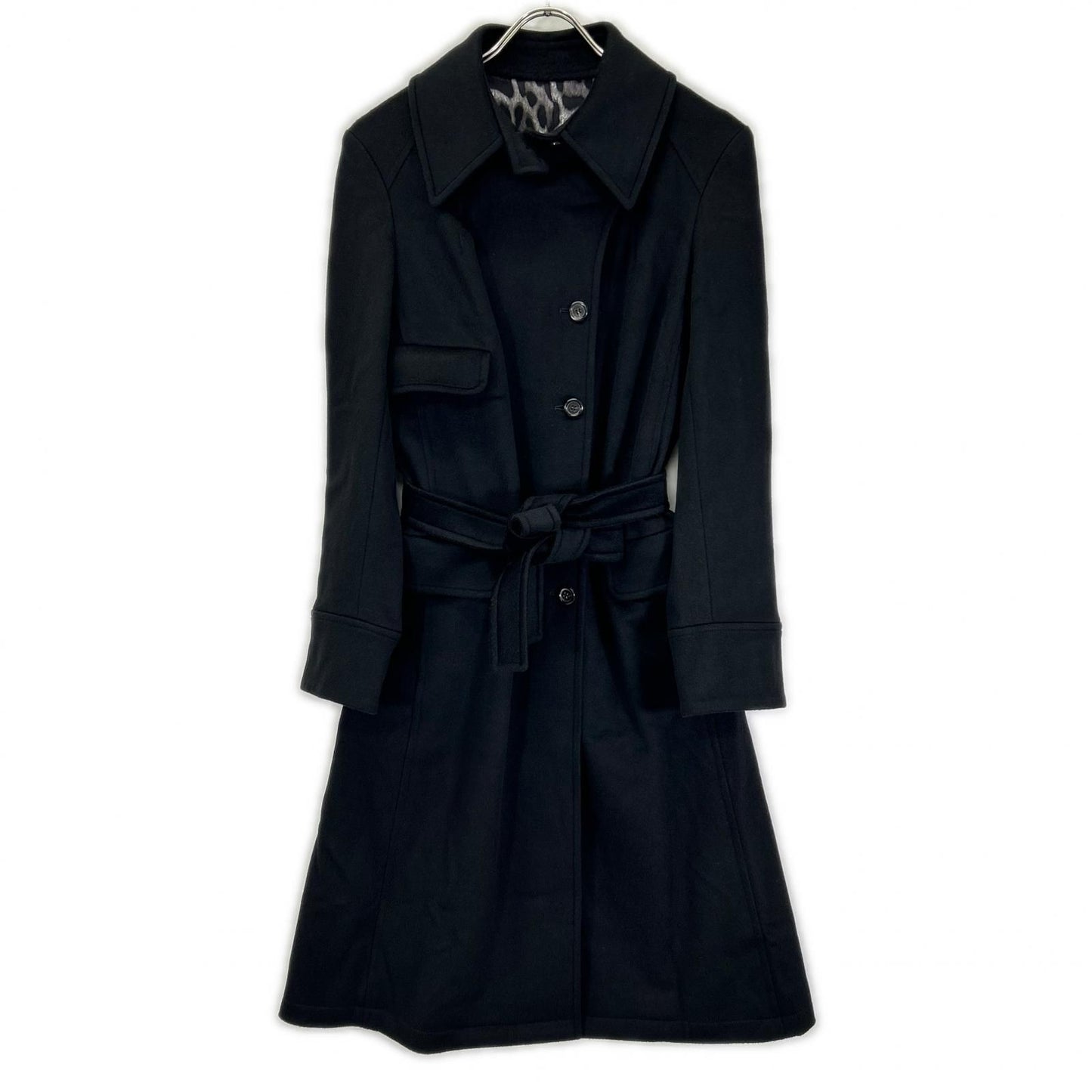 Saint Laurent Long Coat 34 with Black U-le
