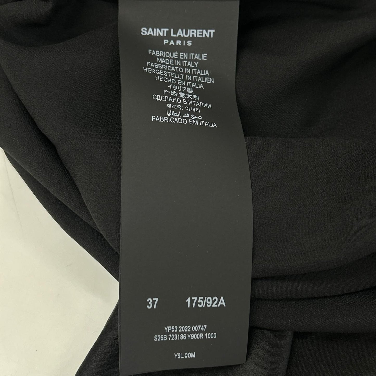 Saint Laurent Paris Sao Paulo Lampari Vintage Black Cles Pousatin Tunic Short — view 5