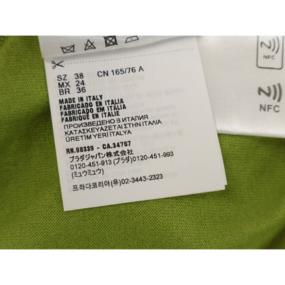 Miu Miu Cashmere Silk Logo Collared Knit Cardigan 38 — view 5