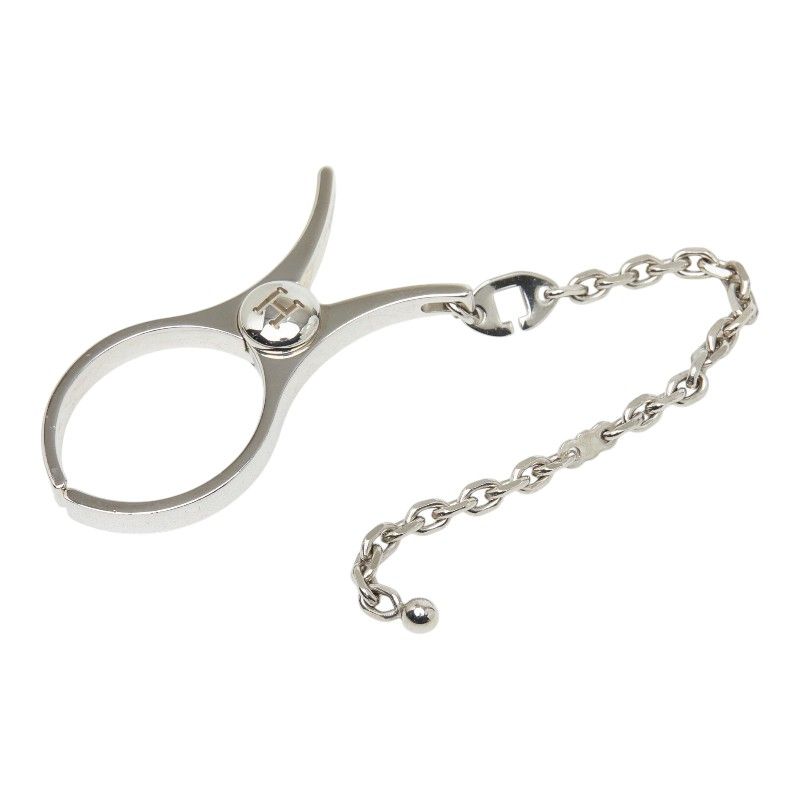 Hermes Filu Glove Holder Bag Charm Silver Metal