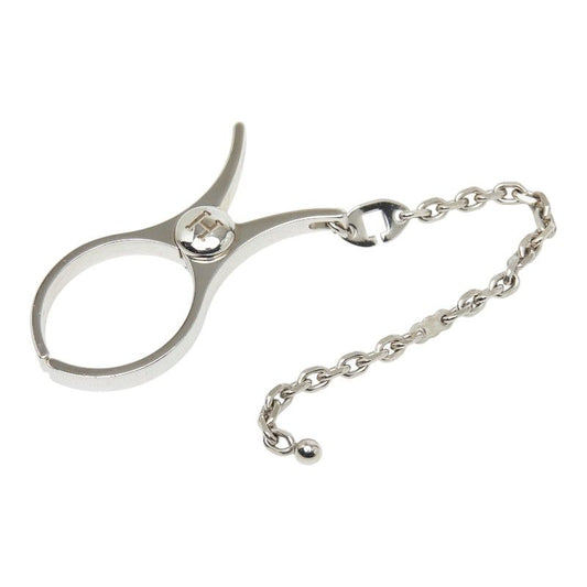 Hermes Filu Glove Holder Bag Charm Silver Metal