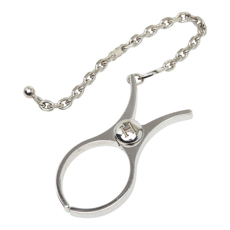 Hermes Filu Glove Holder Bag Charm Silver Metal — view 2