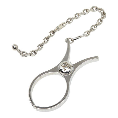 Hermes Filu Glove Holder Bag Charm Silver Metal — view 2