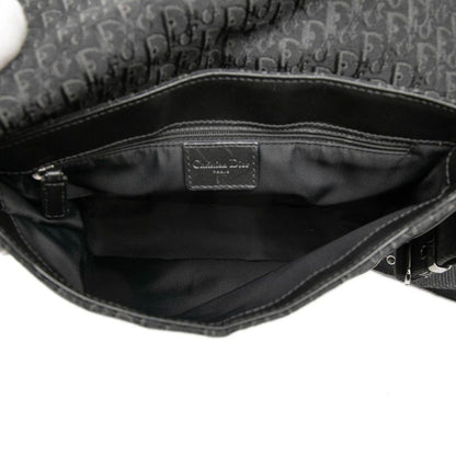 Dior Street Chic Trotter Shoulder Bag Black Canvas Leather — view 4