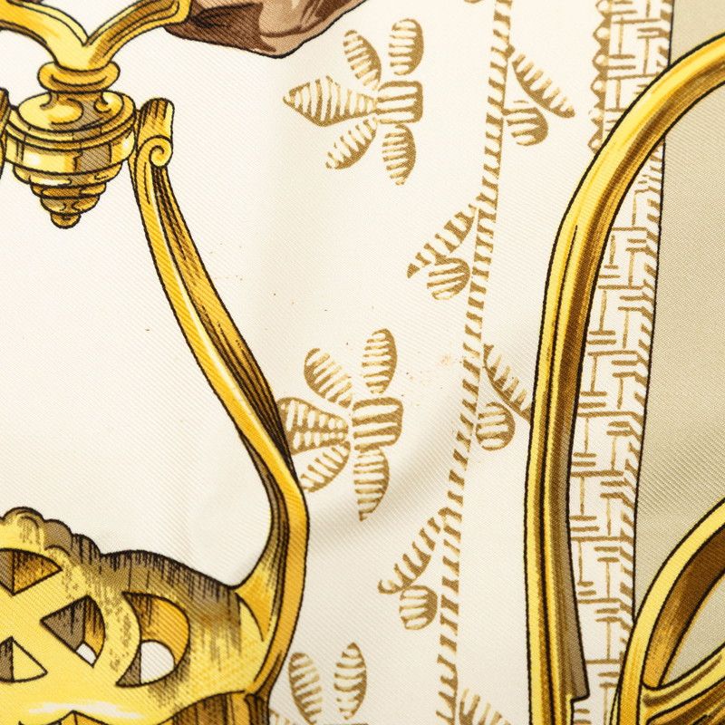 Hermes Carre 90 Etriers Armor Scarf Brown Silk — view 5