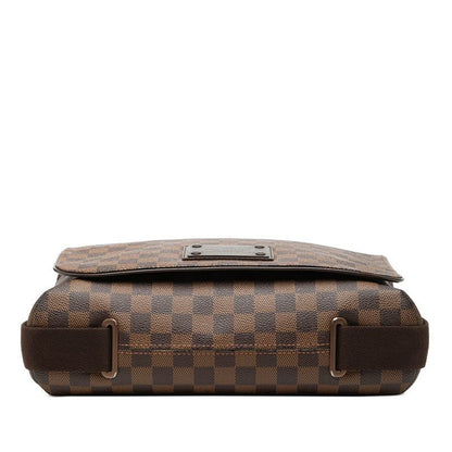 Louis Vuitton Damier Ebene Brooklyn GM Crossbody Shoulder Bag Brown Leather — view 3