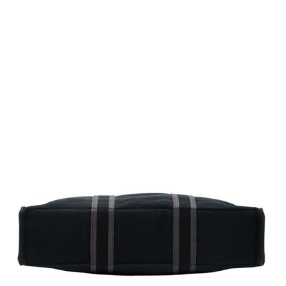 Hermes Fourre Tout MM Tote Black Gray Canvas — view 3