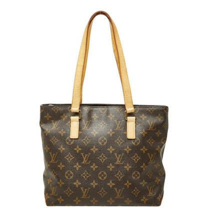 Louis Vuitton Monogram Cabas Piano Tote Shoulder Bag Brown Leather