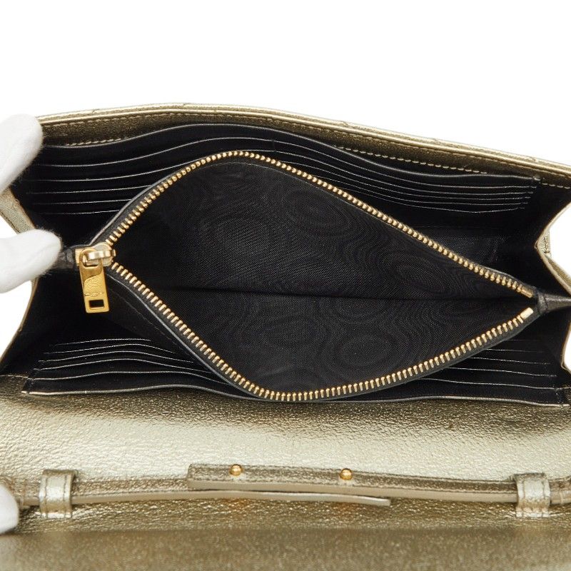 Saint Laurent Cassandra YSL Logo Crossbody Chain Wallet Shoulder Bag Gold — view 6