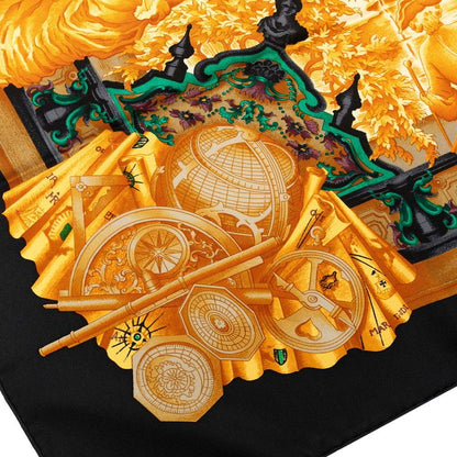 Hermes Carre 90 Azvlejos Scarf Black Brown Silk — view 3