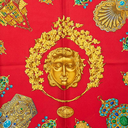 Hermes Carre 90 Kosmima Scarf Red Blue Silk — view 2