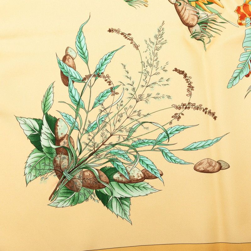 Hermes Carre 90 Pythagore Pythagoras Scarf Beige Multicolor Silk — view 4