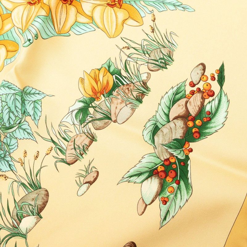 Hermes Carre 90 Pythagore Pythagoras Scarf Beige Multicolor Silk — view 6