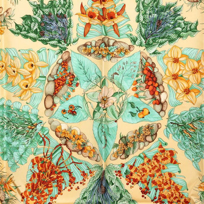 Hermes Carre 90 Pythagore Pythagoras Scarf Beige Multicolor Silk — view 2