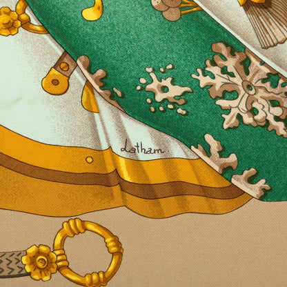Hermes Silk Sun Soleil de Soie Scarf Beige Multicolor — view 4