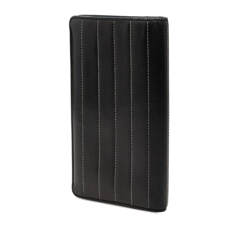 Chanel Mademoiselle Line CC Logo Wallet Black Lambskin — view 2