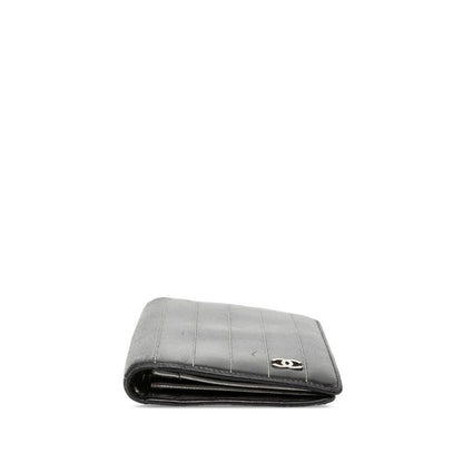 Chanel Mademoiselle Line CC Logo Wallet Black Lambskin — view 3