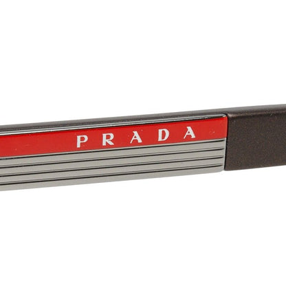 Prada Logo Sunglasses Brown Silver Acetate Metal Eyewear — view 4