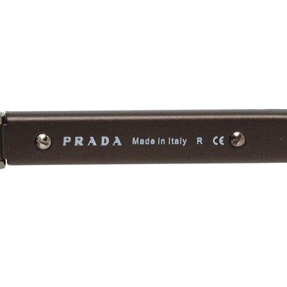 Prada Logo Sunglasses Brown Silver Acetate Metal Eyewear — view 6