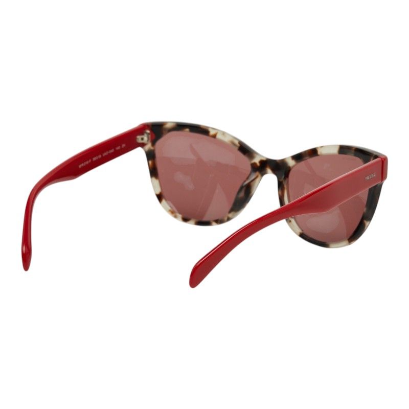 Prada Sunglasses Red Brown Acetate Eyewear — view 3
