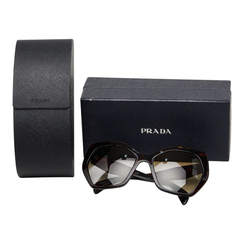 Prada Logo Sunglasses Brown Acetate Eyewear — view 7