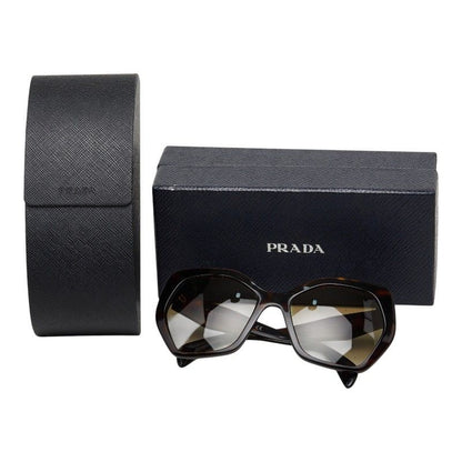 Prada Logo Sunglasses Brown Acetate Eyewear — view 7