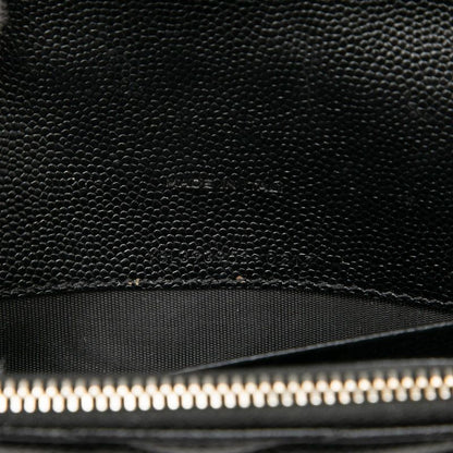 Saint Laurent YSL Logo Cassandra Envelope Chain Wallet Shoulder Bag Black — view 6