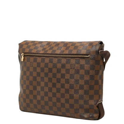 Louis Vuitton Damier Brooklyn MM Messenger Bag Crossbody Brown Leather — view 2