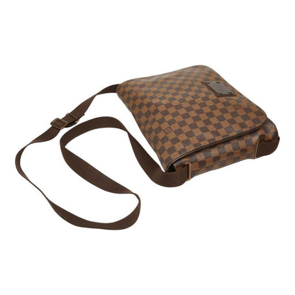 Louis Vuitton Damier Brooklyn MM Messenger Bag Crossbody Brown Leather — view 4