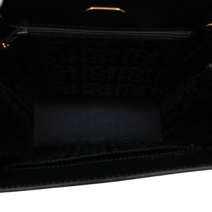 Cartier Saffiano Line Handbag Black Leather — view 4