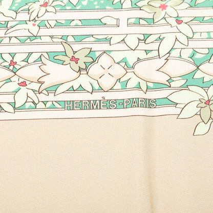 Hermes Carre 90 le Fleuve Sacre Sacred River Scarf Beige Multicolor Silk — view 5