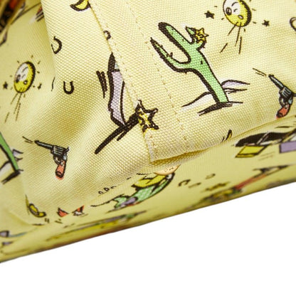 Prada Canapa Large Tote Print Yellow Multicolor Canvas — view 7