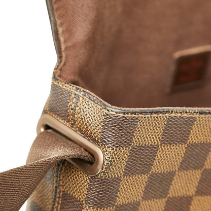 Louis Vuitton Damier Brooklyn MM Messenger Bag Brown Leather — view 7