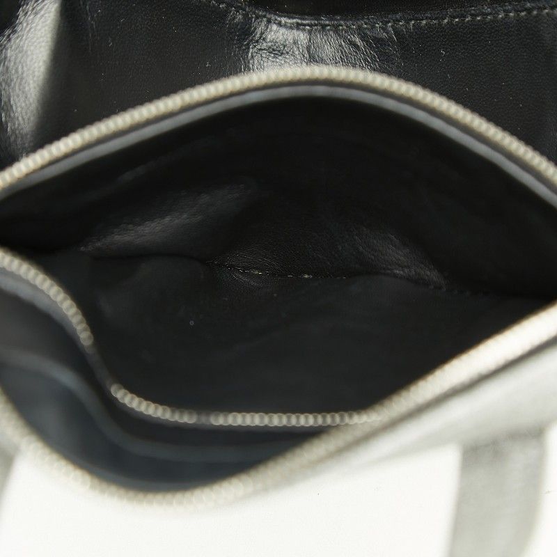Balenciaga Triangle Duffle 2-Way Shoulder Bag Silver Leather — view 7