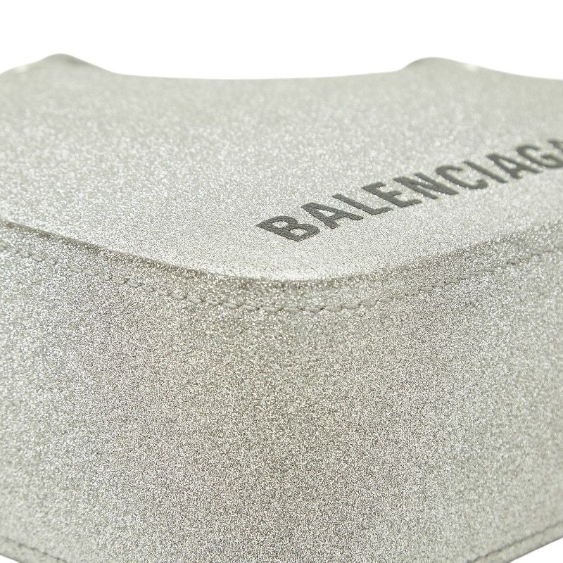 Balenciaga Triangle Duffle 2-Way Shoulder Bag Silver Leather — view 4