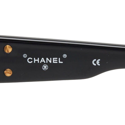 Chanel CC Logo Sunglasses Black Acetate Eyewear — view 5