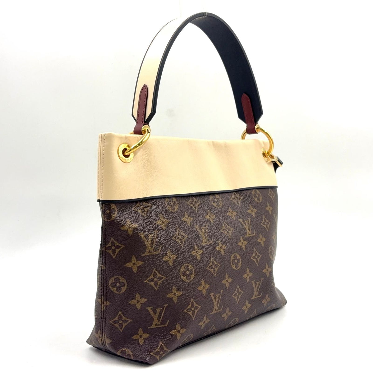 Louis Vuitton Roulis Besace Monogram Leather Ivory Brown Shoulder Bag Gold — view 2