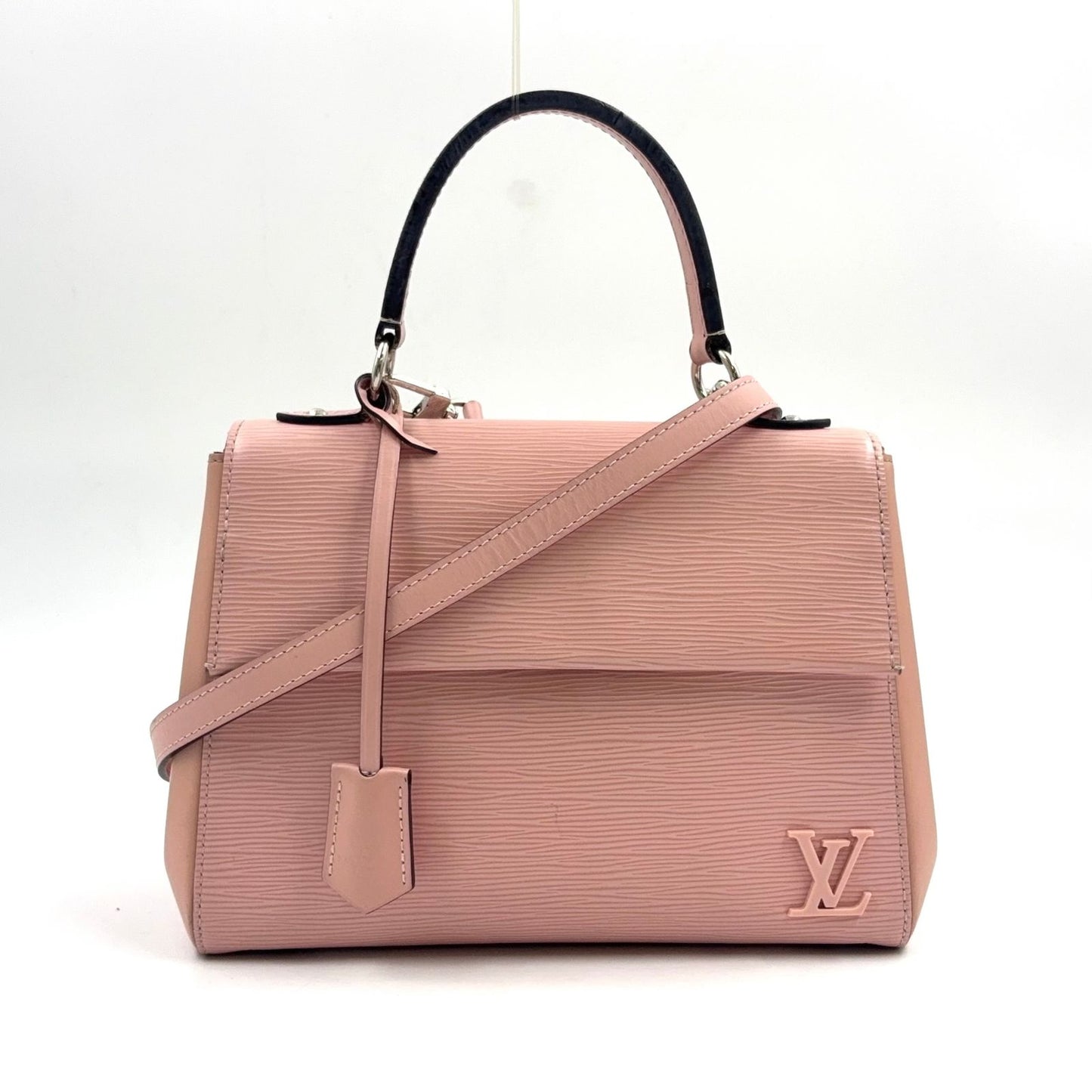 Louis Vuitton Cluny BB Epi 2-Way Shoulder Leather Light Pink Handbag Silver