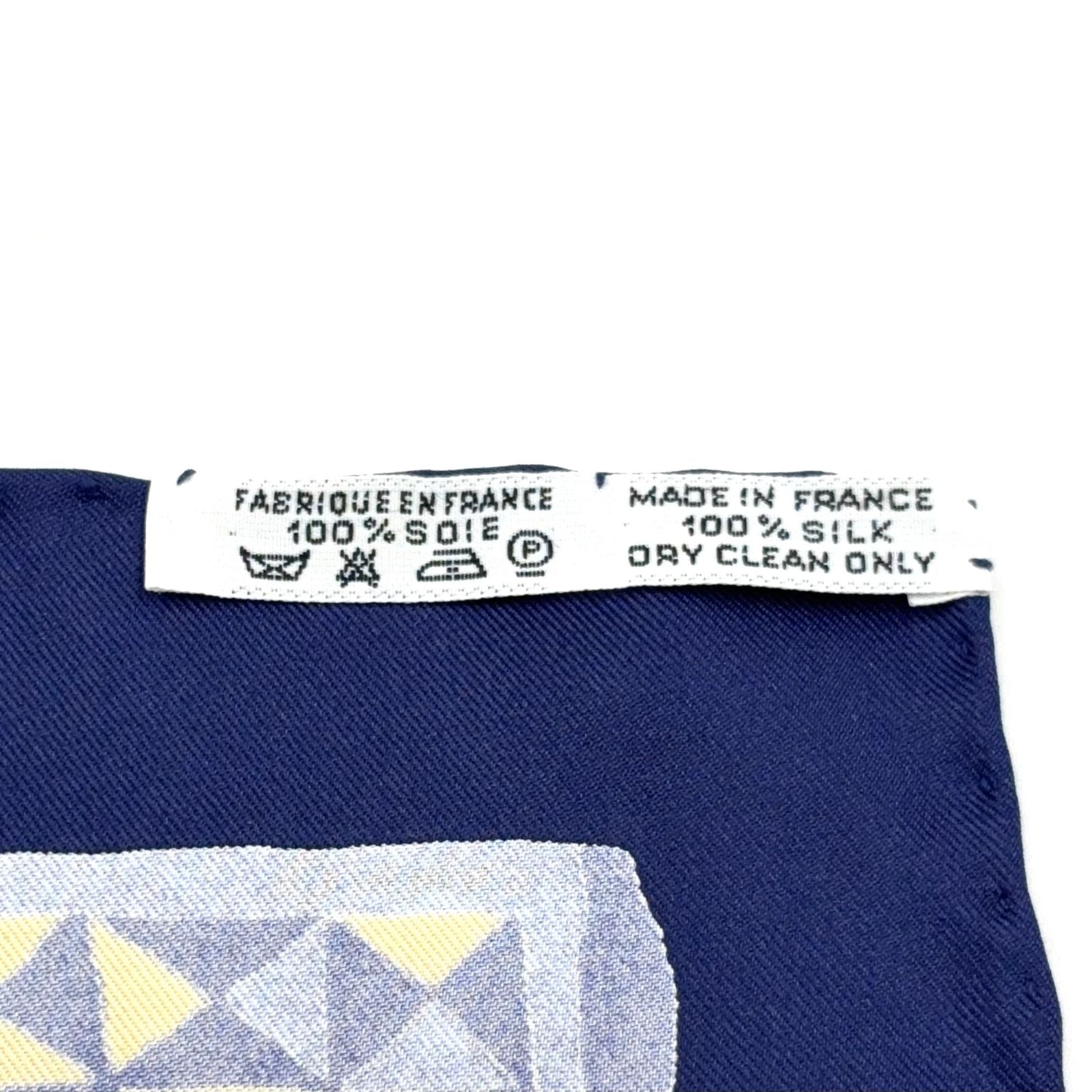 Hermes Carre 90 Persona Silk Navy Scarf — view 2