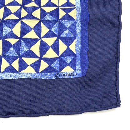 Hermes Carre 90 Persona Silk Navy Scarf — view 3