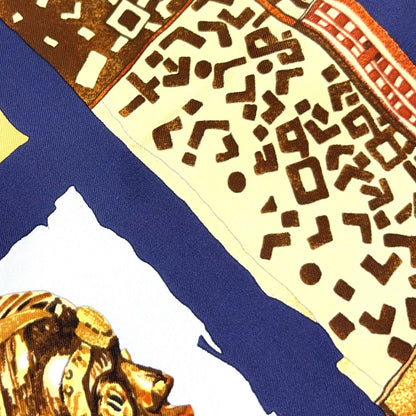 Hermes Carre 90 Persona Silk Navy Scarf — view 7