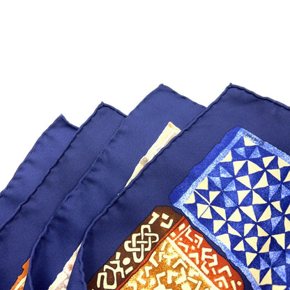 Hermes Carre 90 Persona Silk Navy Scarf — view 4