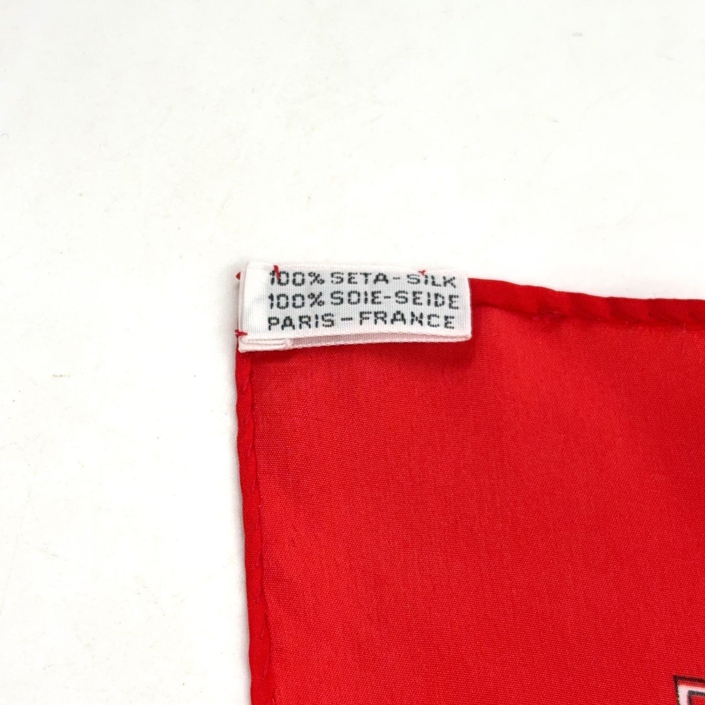 Hermes Carre 90 Clip Silk Red Scarf — view 2