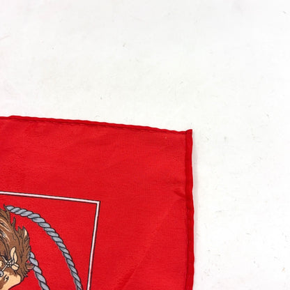 Hermes Carre 90 Clip Silk Red Scarf — view 8