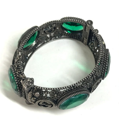 Gucci Bangle Interlocking G Stone Bijou Silver Bracelet — view 6