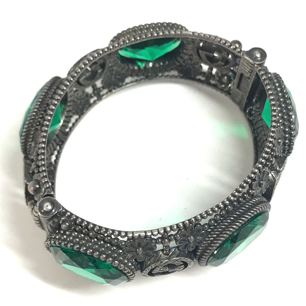 Gucci Bangle Interlocking G Stone Bijou Silver Bracelet — view 7